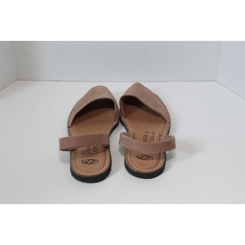 The Spanish Sandal Co. Peep Toe Tan Nubuck Sandals Size 41 US Size 10 H14896 - Picture 5 of 11